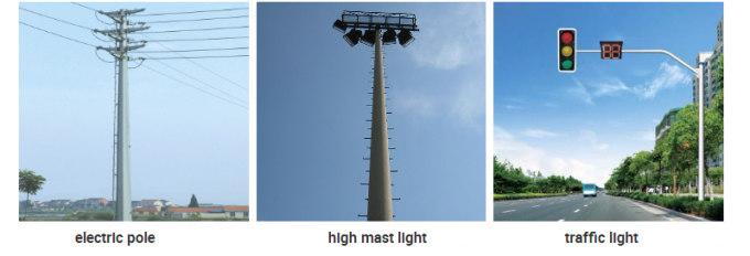 Столбец поляков электричества 10м 11м гальванизирования горячего погружения для Уругвая 1