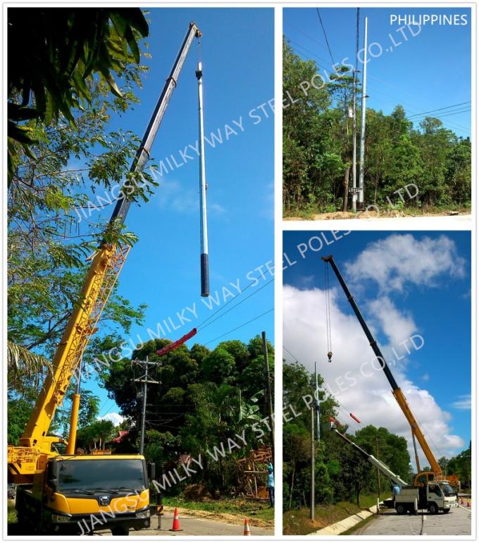 45FT NEA Электрический стальной столб 2 секции 500 кг Филиппины Традиционный 3